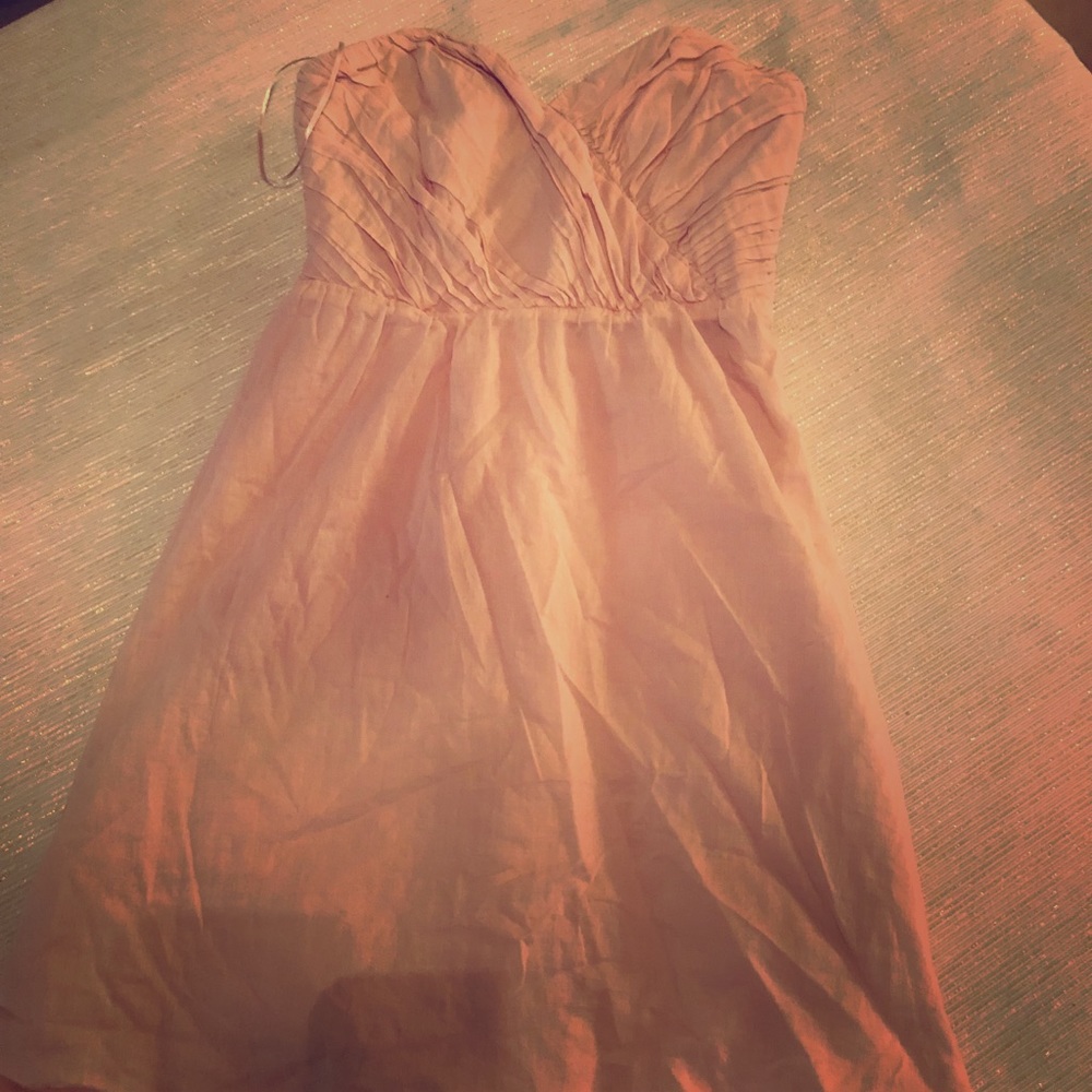 Light pink strapless dress